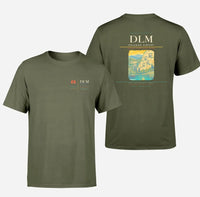 Thumbnail for Dalaman Airport (DLM) design printed on green army double-side t-shirt