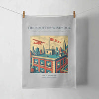 Thumbnail for VINTAGE G4312 - The Rooftop Windsock - Designed Towels design on lightgray
