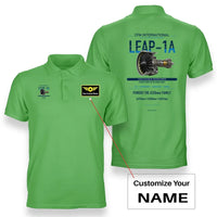 Thumbnail for LEAP-1A design on light green polo with custom name badge