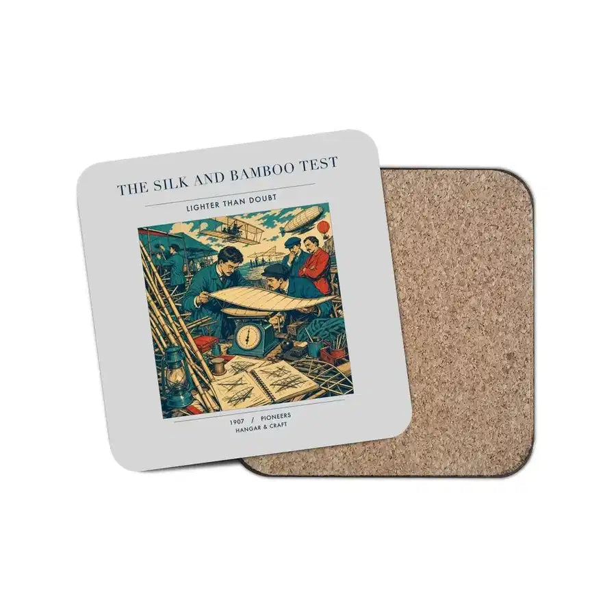 The Silk And Bamboo Test - Designed Coasters design on light gray 1-piece