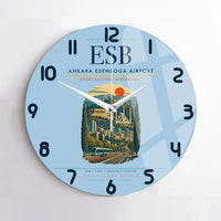 Thumbnail for Ankara Esenboga Airport ESB Wall-Clock No-Frame - Light Blue