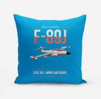 Thumbnail for F-89J Scorpion design on turquoise pillow