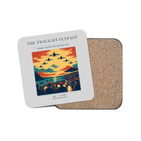 Thumbnail for The Twilight Flypast - Designed Coasters design on light gray 1-piece