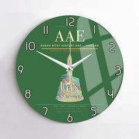 Thumbnail for Rabah Bitat Airport (AAE) design on green no frame wall clock