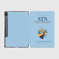 Thumbnail for London Stansted Airport (STN) design on light blue samsung tablet tablet case