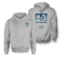 Thumbnail for Cessna 152 design on light gray double-side hoodie, double-side print