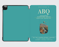 Thumbnail for Albuquerque International Sunport (ABQ) design on turquoise ipad tablet case
