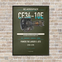 Thumbnail for CF34-10E vertical canvas print - framed - green army background