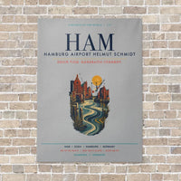 Thumbnail for Hamburg Airport Helmut Schmidt HAM vertical canvas print - no frame - light gray background