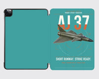 Thumbnail for Saab AJ 37 Viggen design on turquoise ipad tablet case