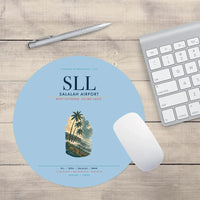 Thumbnail for Salalah Airport (SLL) design on light blue round mouse pad