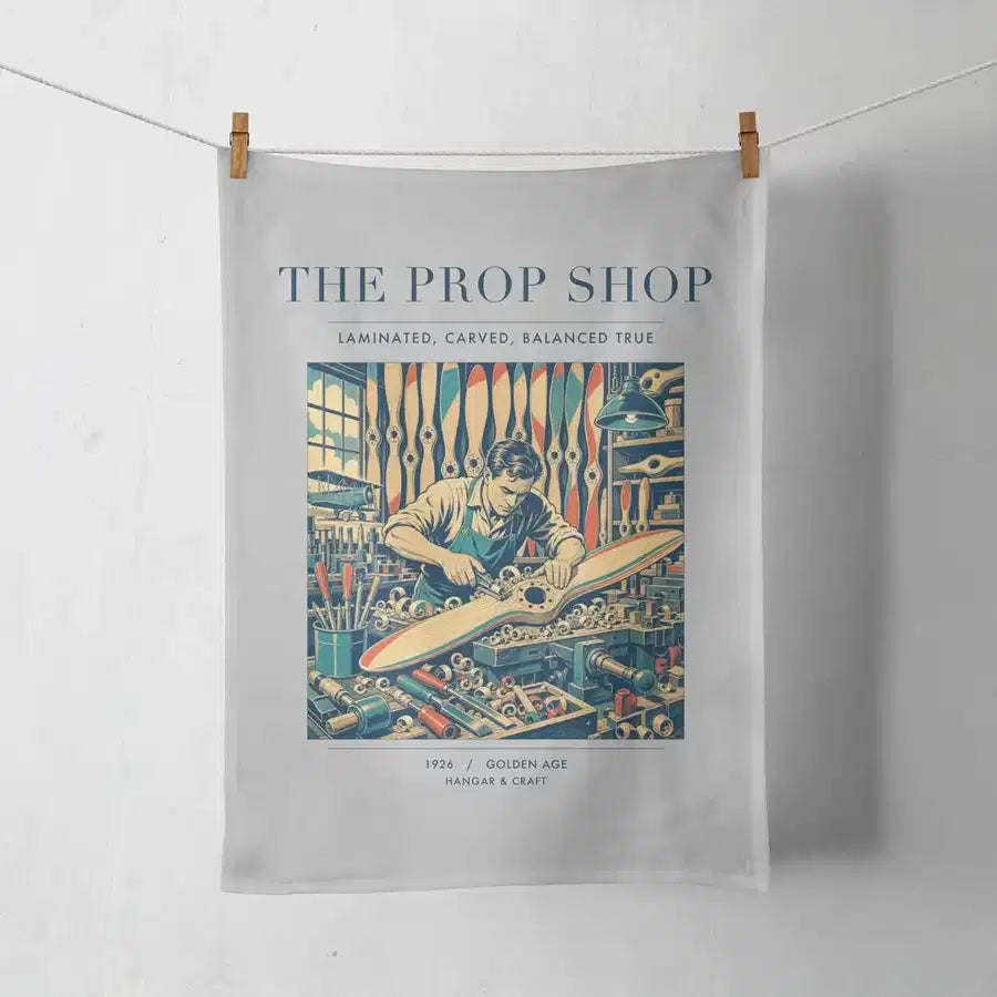 VINTAGE G4169 - The Prop Shop - Designed Towels design on lightgray