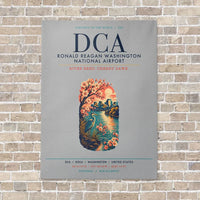 Thumbnail for Ronald Reagan Washington National Airport DCA vertical canvas print - no frame - light gray background