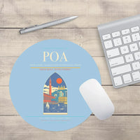 Thumbnail for Porto Alegre - Salgado Filho International Airport POA Mouse-Pad Round - Light Blue