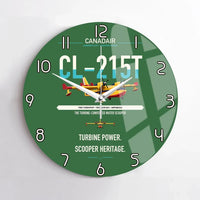 Thumbnail for Canadair CL-215T design on green no frame wall clock