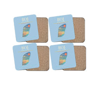 Thumbnail for Burgas Airport BOJ Coaster 4-Pieces-Set - Light Blue