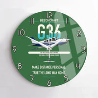 Thumbnail for Beechcraft Bonanza G36 design on green no frame wall clock