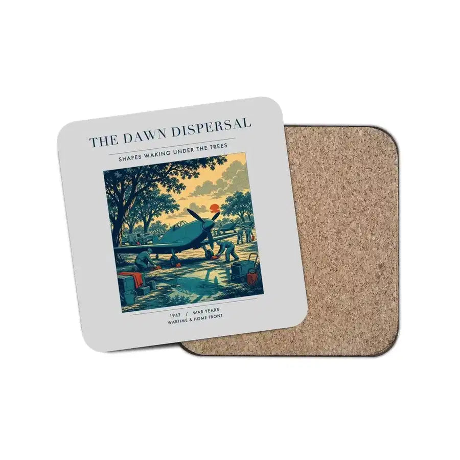 The Dawn Dispersal - Designed Coasters design on light gray 1-piece