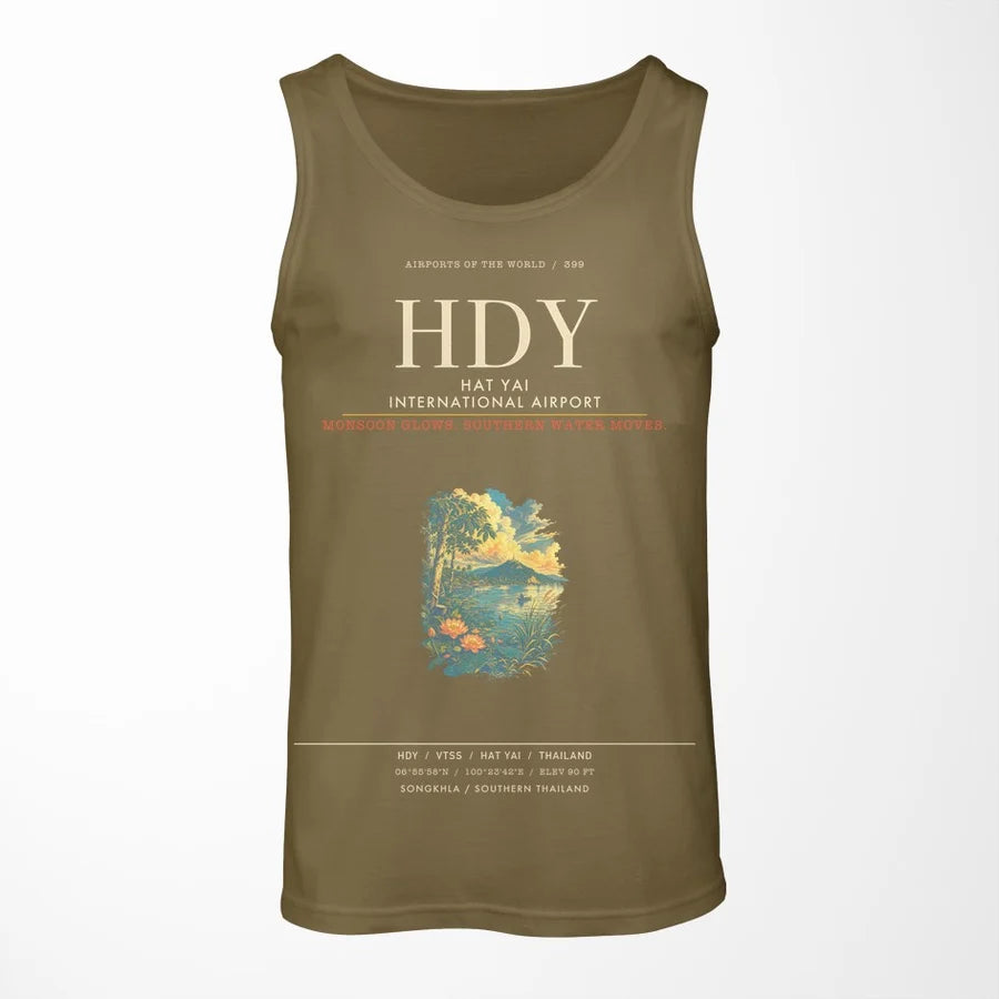 Hat Yai International Airport HDY Tank Top - Green Army