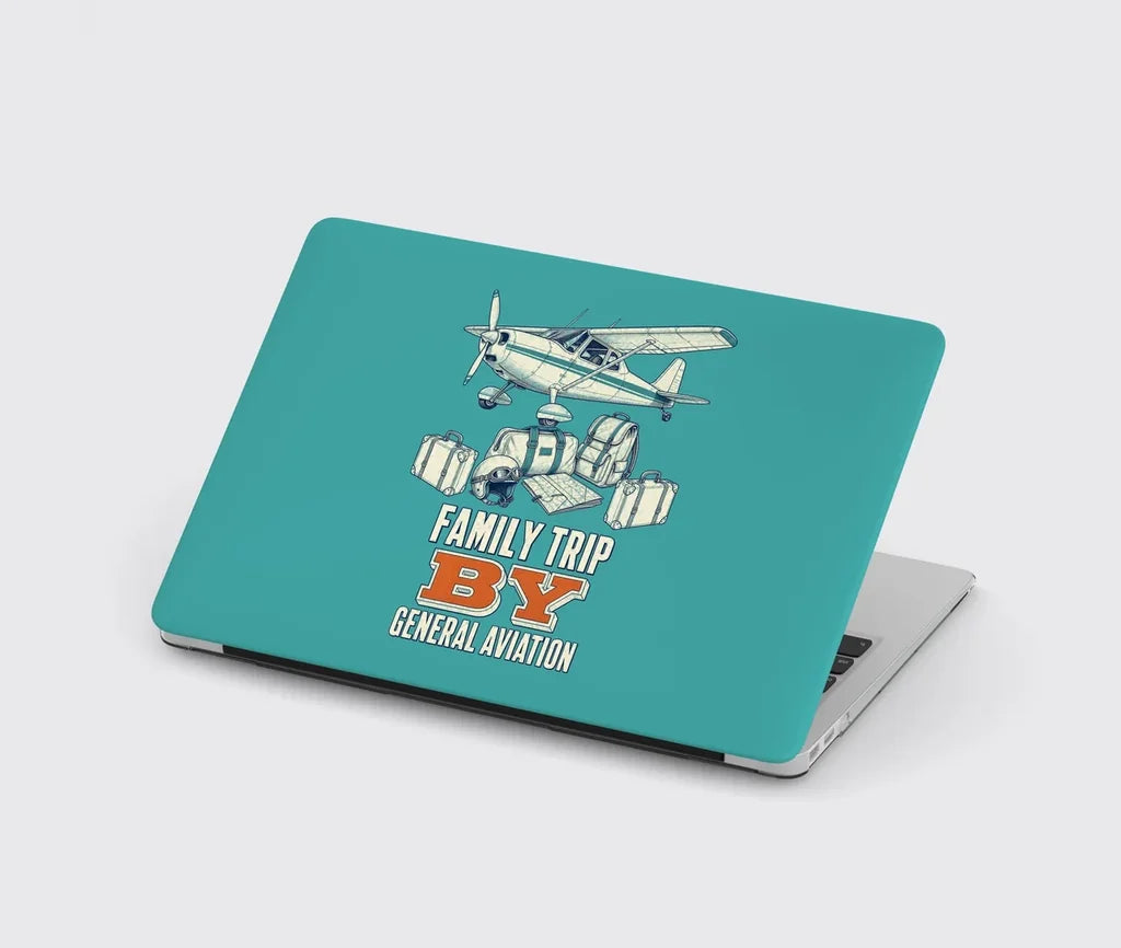 Family Trip By General Aviation design on turquoise MacBook case