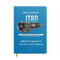 Thumbnail for JT8D design on turquoise notebook