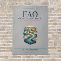 Thumbnail for Gago Coutinho Airport Faro FAO vertical canvas print - no frame - light gray background