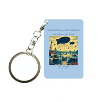 Thumbnail for VINTAGE G4521 - The Barrage Balloon Morning - Designed Key Chain design on lightblue