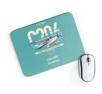 Thumbnail for Cessna 206 Stationair design on turquoise rectangle mouse pad