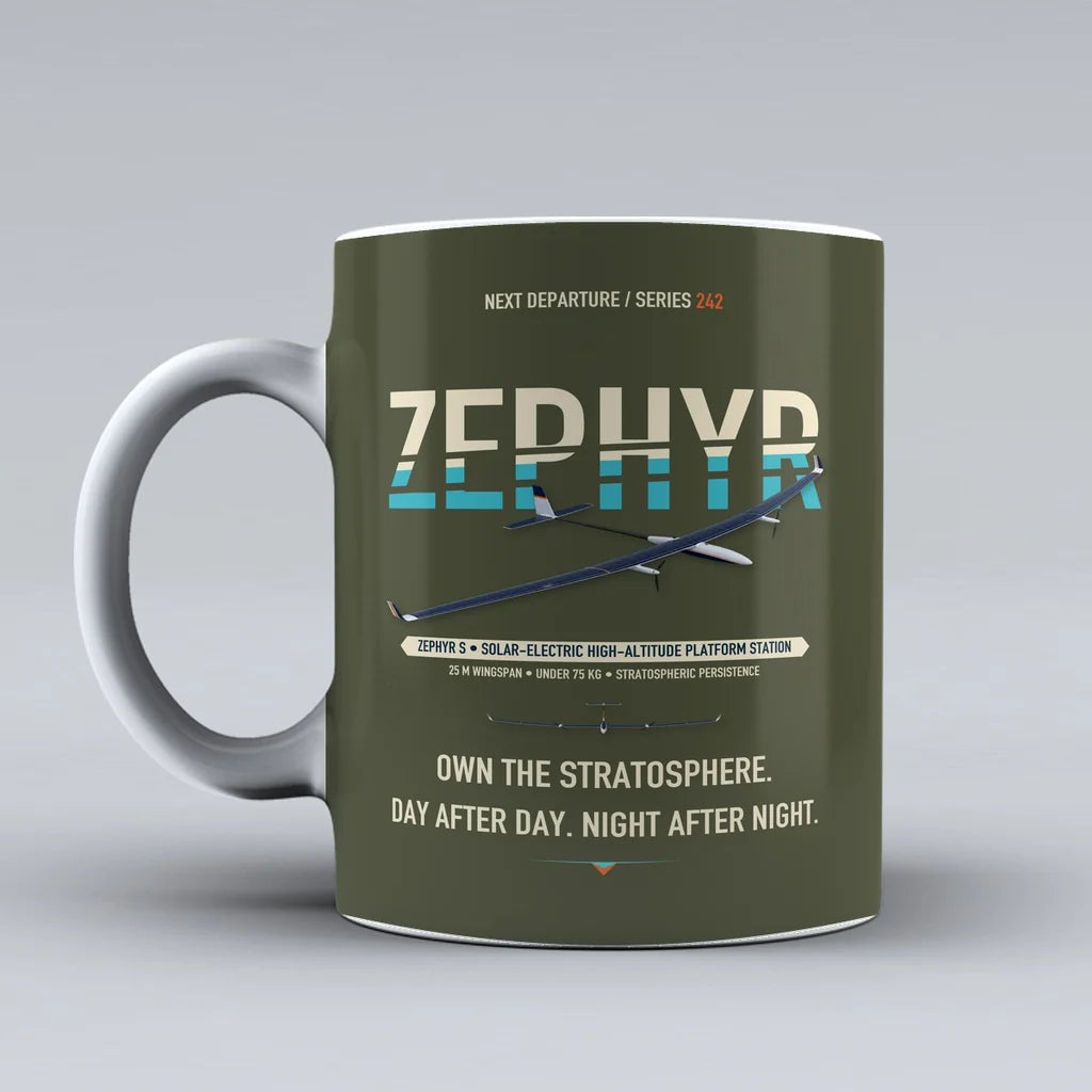 Zephyr S Mug design on green army airbus