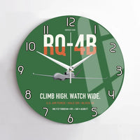 Thumbnail for RQ-4B Global Hawk design on green no frame wall clock