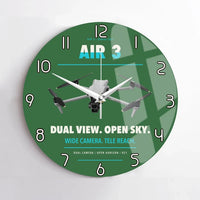 Thumbnail for DJI Air 3 design on green no frame wall clock