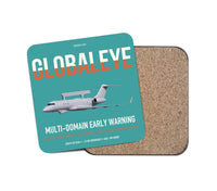 Thumbnail for Saab GlobalEye design on turquoise 1 piece coaster