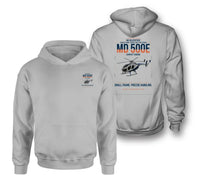 Thumbnail for MD Helicopters MD 500E design on light gray double-side hoodie, double-side print