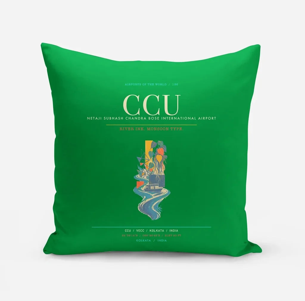 Netaji Subhash Chandra Bose International Airport Kolkata CCU - Hooghly Letterpress Rain - Green