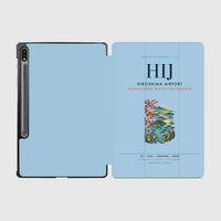 Thumbnail for Hiroshima Airport (HIJ) design on light blue samsung tablet tablet case
