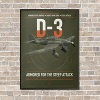 Thumbnail for Junkers Ju 87D-3 vertical canvas print - framed - green army background