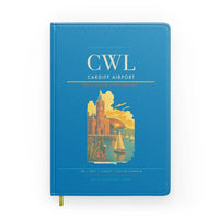 Thumbnail for Cardiff Airport (CWL) design on turquoise notebook