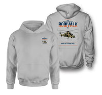 Thumbnail for Denel Rooivalk Mk 1F design on light gray double-side hoodie, double-side print
