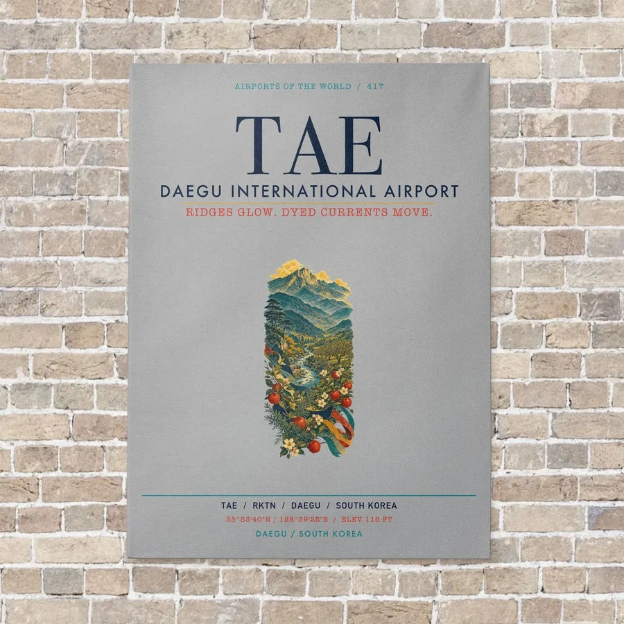 Daegu International Airport TAE vertical canvas print - no frame - light gray background