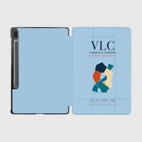 Thumbnail for Valencia Airport (VLC) design on light blue samsung tablet tablet case