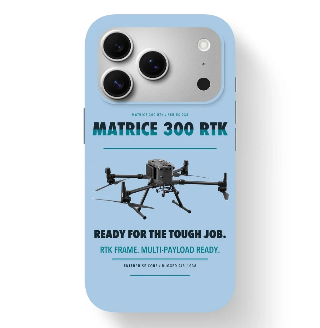 DJI Matrice 300 RTK Case design on light blue iphone case