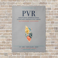 Thumbnail for Aeropuerto Internacional Licenciado Gustavo Díaz Ordaz PVR vertical canvas print - no frame - light gray background