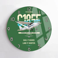 Thumbnail for Cessna A185F Skywagon design on green no frame wall clock