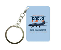 Thumbnail for F9F-8 COUGAR Key Chain design on light blue key chain