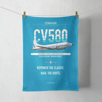 Thumbnail for Convair 580 design on turquoise towel