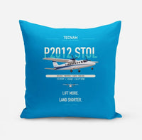 Thumbnail for Tecnam P2012 STOL design on turquoise pillow
