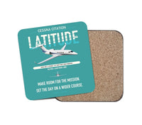 Thumbnail for Cessna Citation Latitude design on turquoise 1 piece coaster