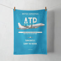 Thumbnail for British Aerospace ATP design on turquoise towel