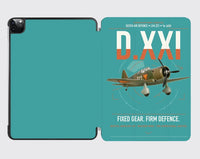 Thumbnail for Fokker D.XXI — Dutch LVA aircraft 221 design on turquoise ipad tablet case