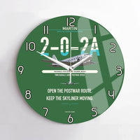 Thumbnail for Martin 2-0-2A design on green no frame wall clock